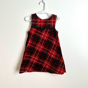 GIRLS PLAID CHRISTMAS DRESS